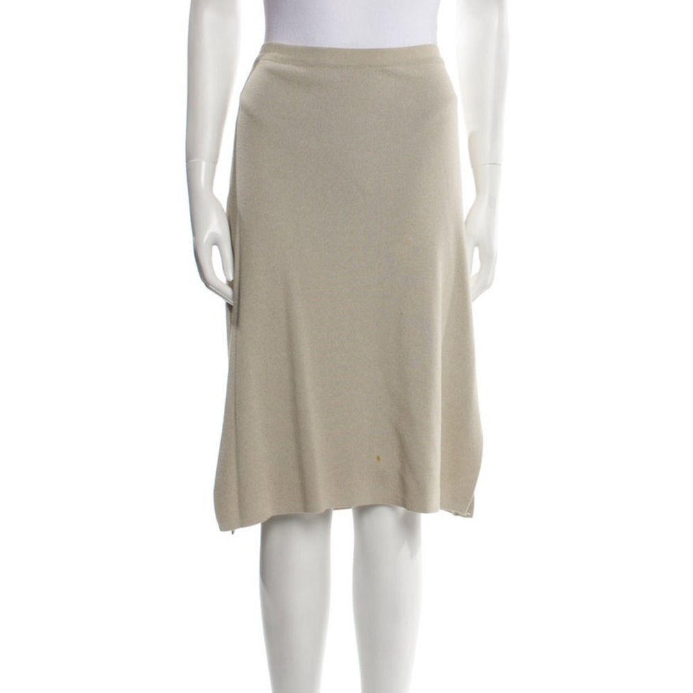 VALENTINO Elegant Cream Women's Skirt Size M/US8/IT44